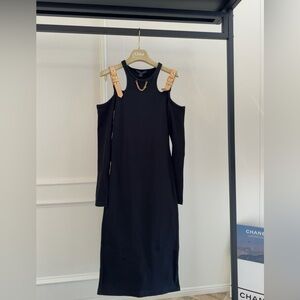 Authentic Louis Vuitton Black Long Sleeve Dress